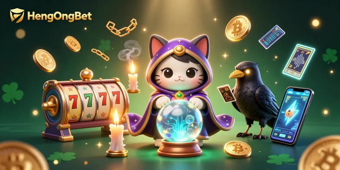 Engage with HengOngBet's dynamic slots experience through immersive casino-themed illustration.