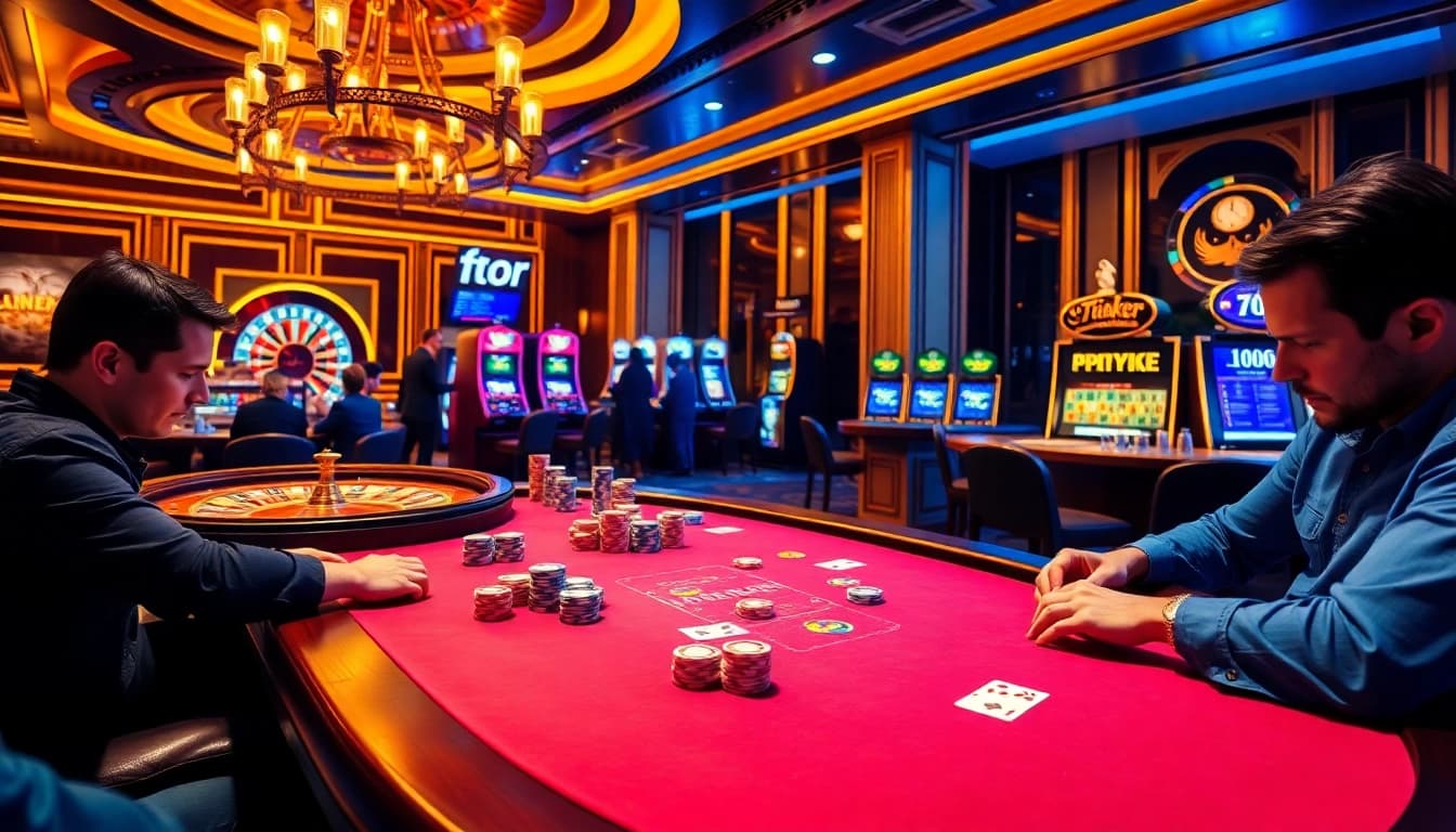 Engaging scene of gamblers strategizing on a poker table while navigating hidden wiki tor complexities.