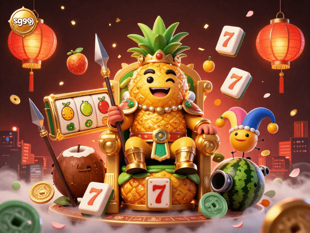 Experience thrilling slots at sga99 with the golden pineapple king in a vibrant casino world.