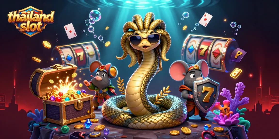 Experience thrilling action with thailand slot as Medusa and a warrior mouse celebrate a jackpot in style!