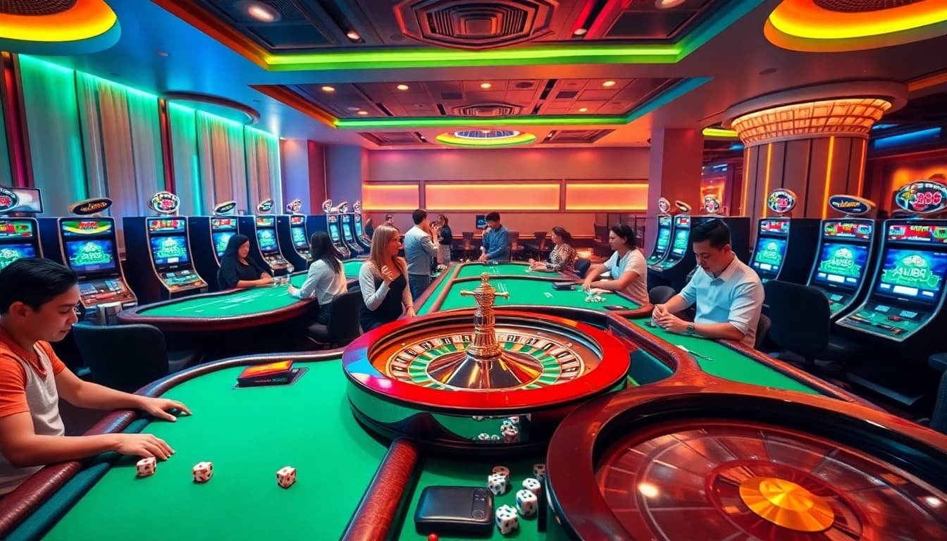 Experience the thrill of gambling at AU88's vibrant casino tables filled with excitement.