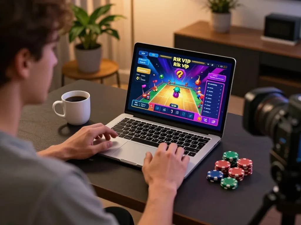 Engaging with rik vip online gaming platform showcasing vibrant game graphics and poker chips