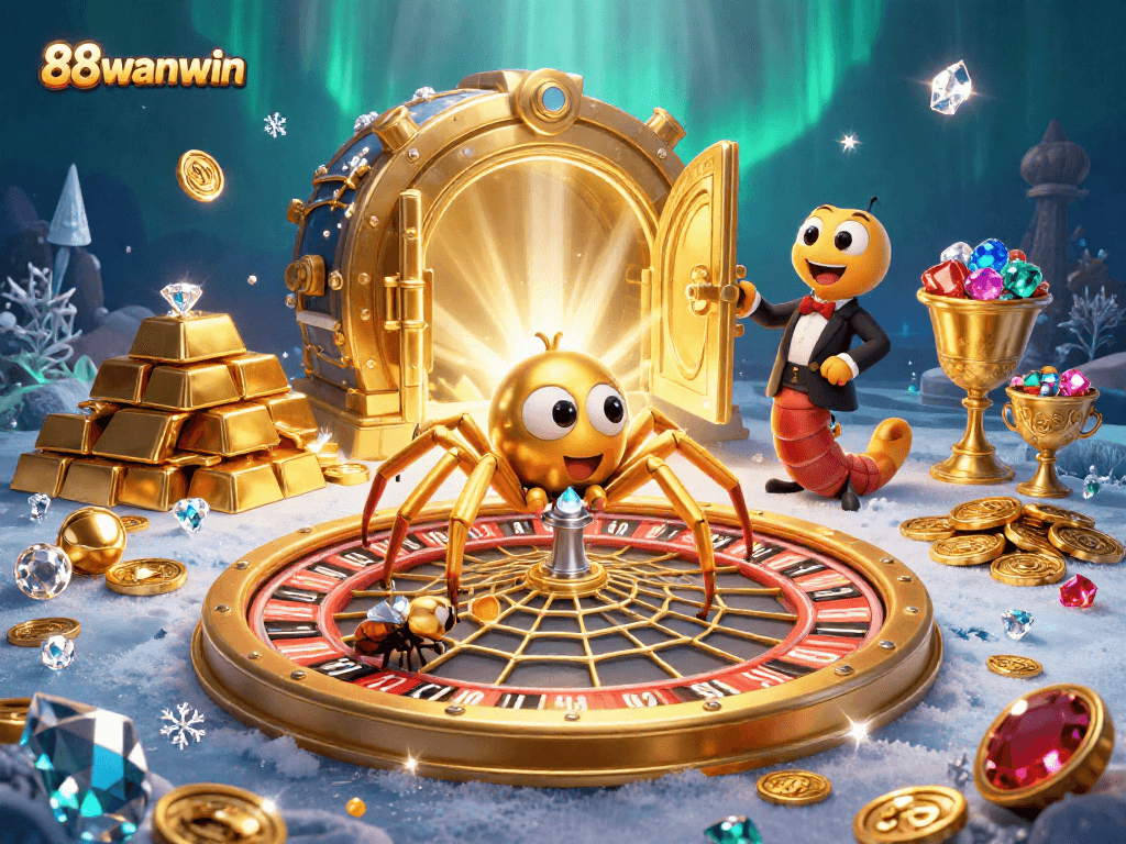 Engage in thrilling gaming at 88wanwin with detailed visual excitement in this dynamic casino scene.