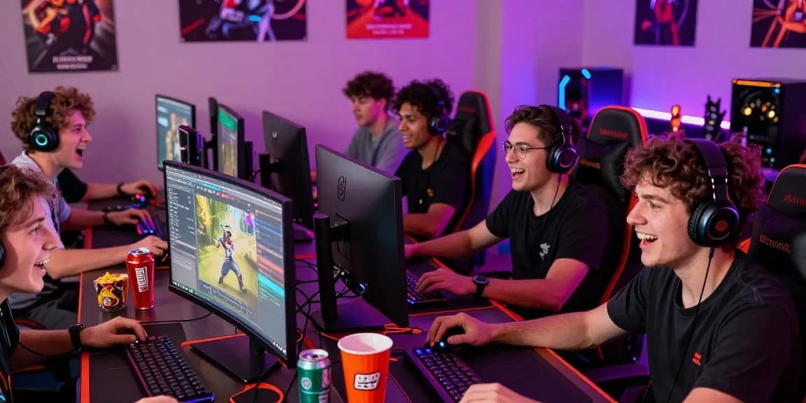 Players enjoying thrilling sessions on OSAKA88 gaming platform with vibrant setups and joyful expressions.