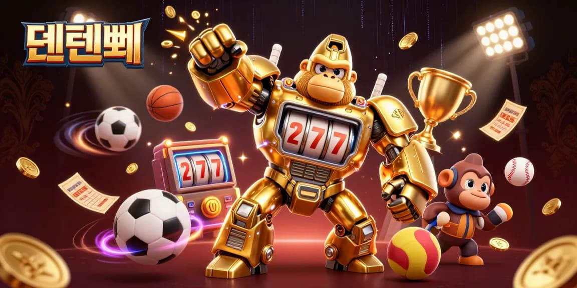 Experience 텐텐벳 excitement with the dynamic golden gorilla mech and sports action!