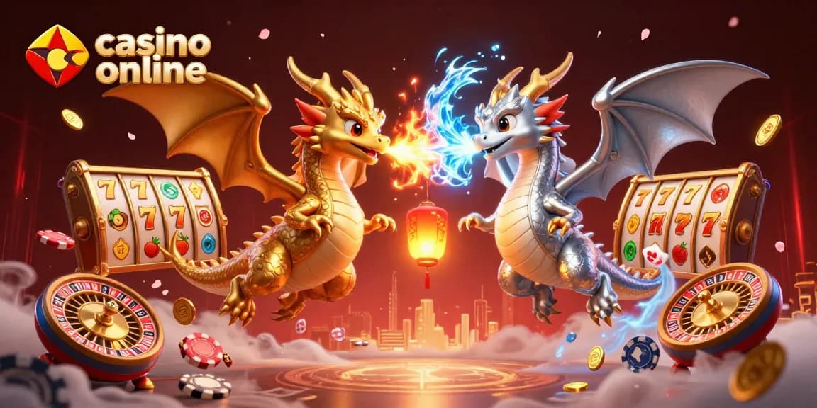Experience the thrill of casino online gaming with dynamic dragons and slot elements.
