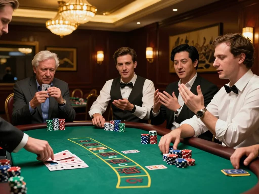 Amati pemain beraksi di meja blackjack saat DUAR88 meningkatkan pengalaman permainan strategis.