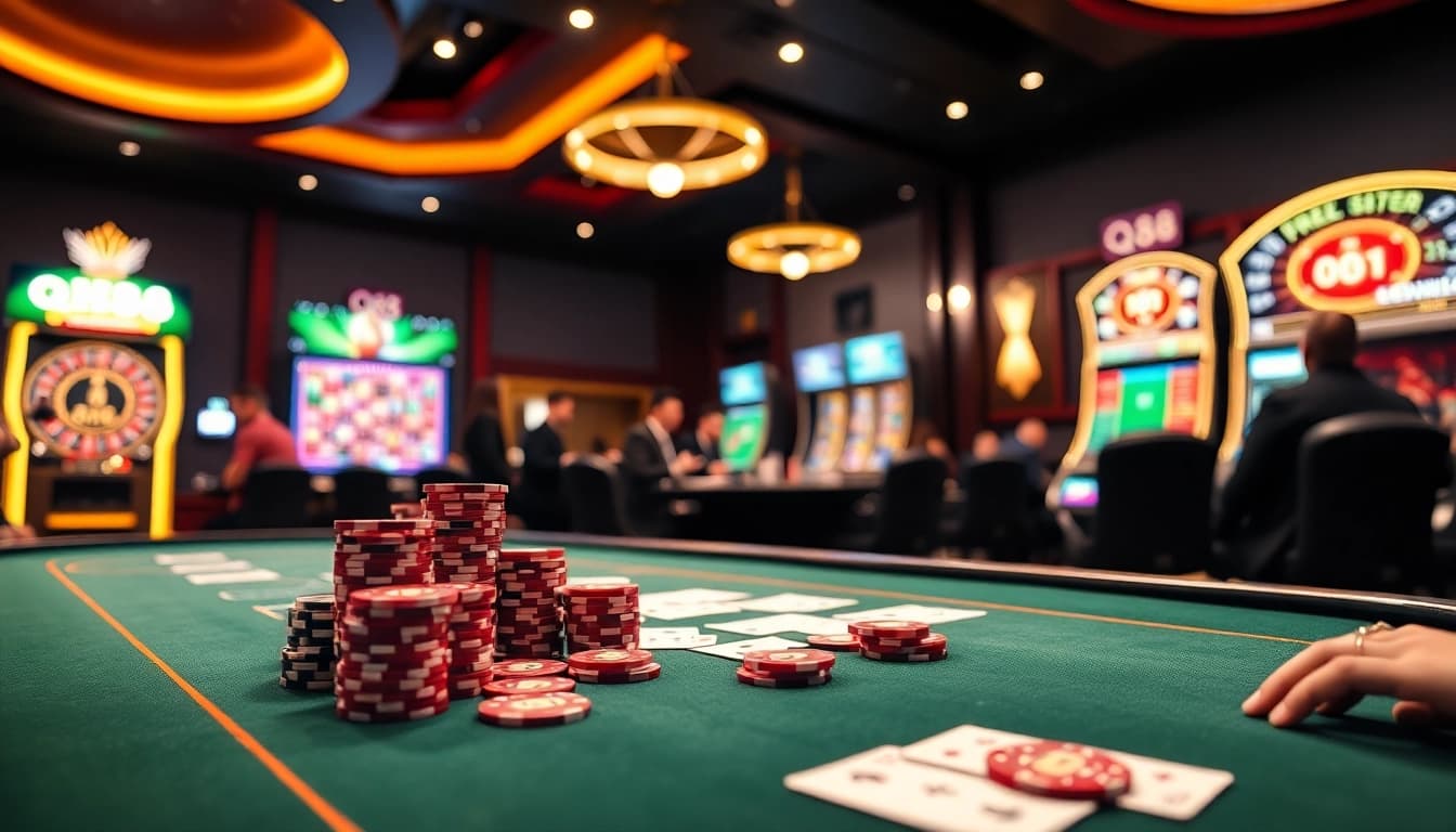 Experience thrilling gameplay at qh88 casino with vibrant poker and slot machines from a modern gaming perspective.