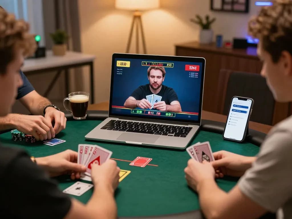 Engaging gameplay at Go 88 poker table in a cozy home setting with strategic bets placed.