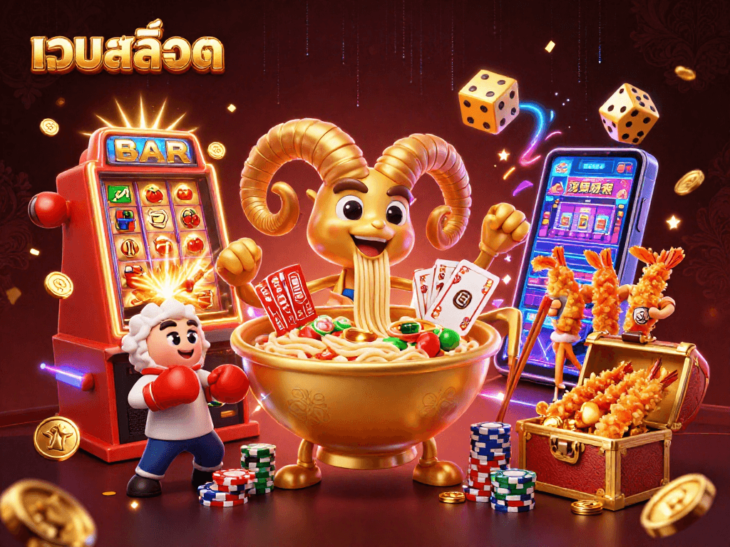 Spin and win with เว็บสล็อต, showcasing dynamic slot machine action and colorful game elements.
