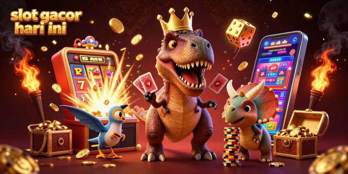 Slot gacor hari ini menghibur pecinta judi dengan T-Rex, pterodactyl, dan triceratops di kasino.