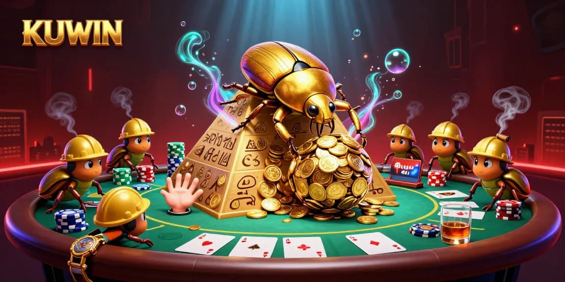 Experience the vibrant world of KUWIN's casino with beetles and gold!