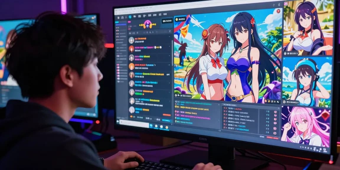 Engage in hentai ai chat with vibrant anime characters and interactive digital displays.