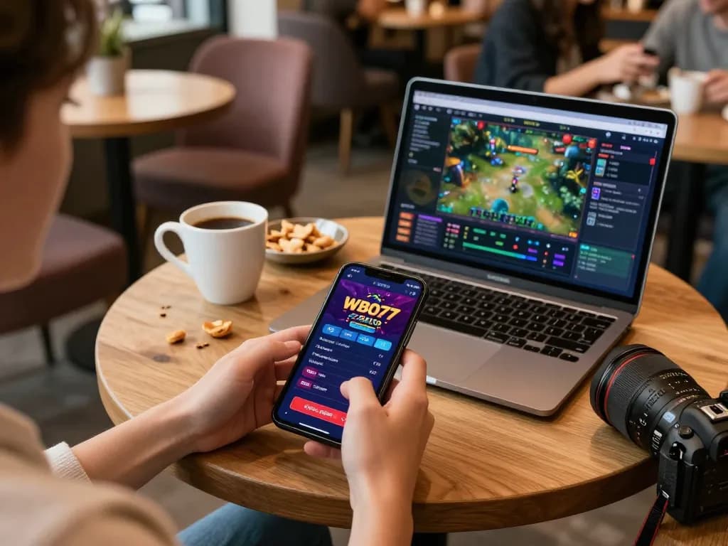 Rasakan pengalaman permainan yang mendebarkan dengan aplikasi mobile WBO77 di suasana kafe yang nyaman.