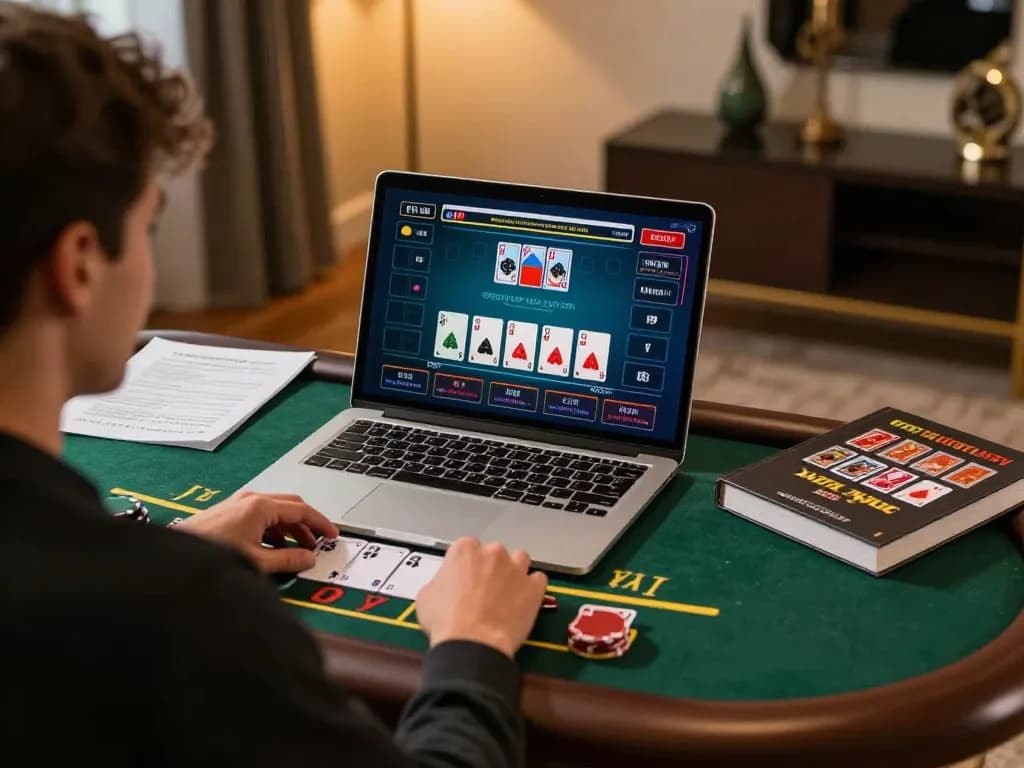 Player enjoying live dealer blackjack on cf68 with focused strategy notes and warm ambiance