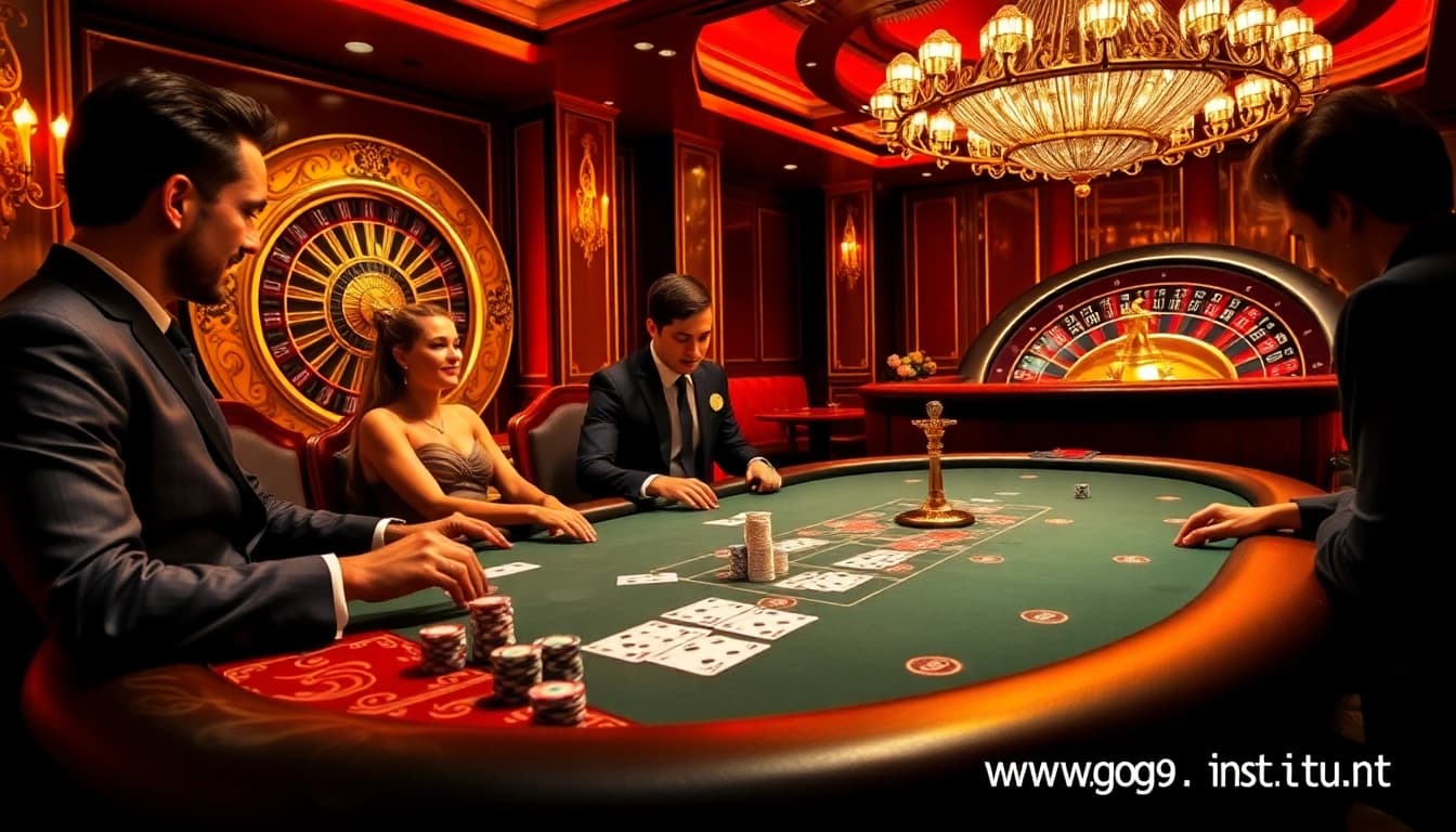 Experience the thrill of high-stakes poker at https://go99.institute/ with vibrant chips and cards.