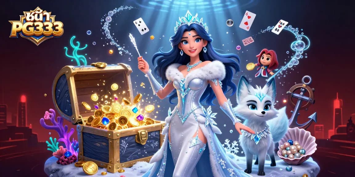 Spin and win big with หน้า PG333 featuring a stunning ice queen and treasures!