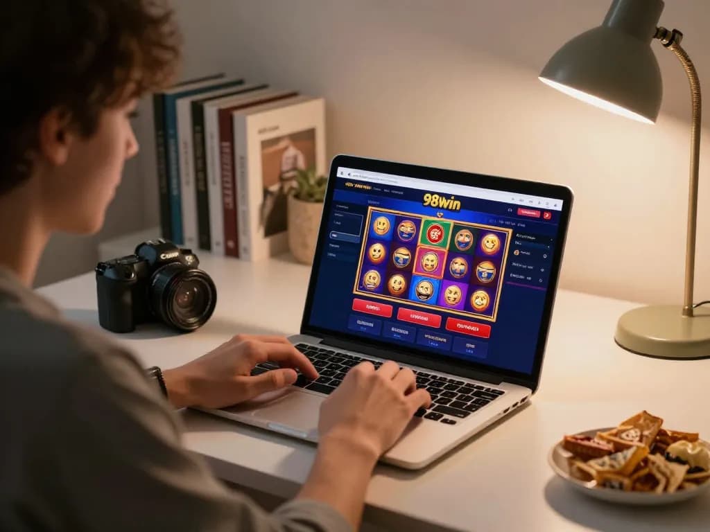 Experience the excitement of 98win's online gambling interface, capturing a player engaged in a thrilling session.