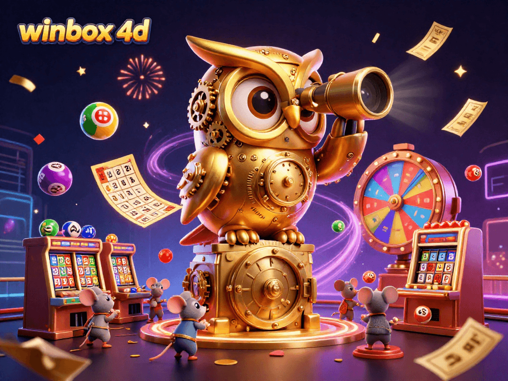 Experience winning moments with winbox 4d as colorful lottery elements burst energetically across the scene.
