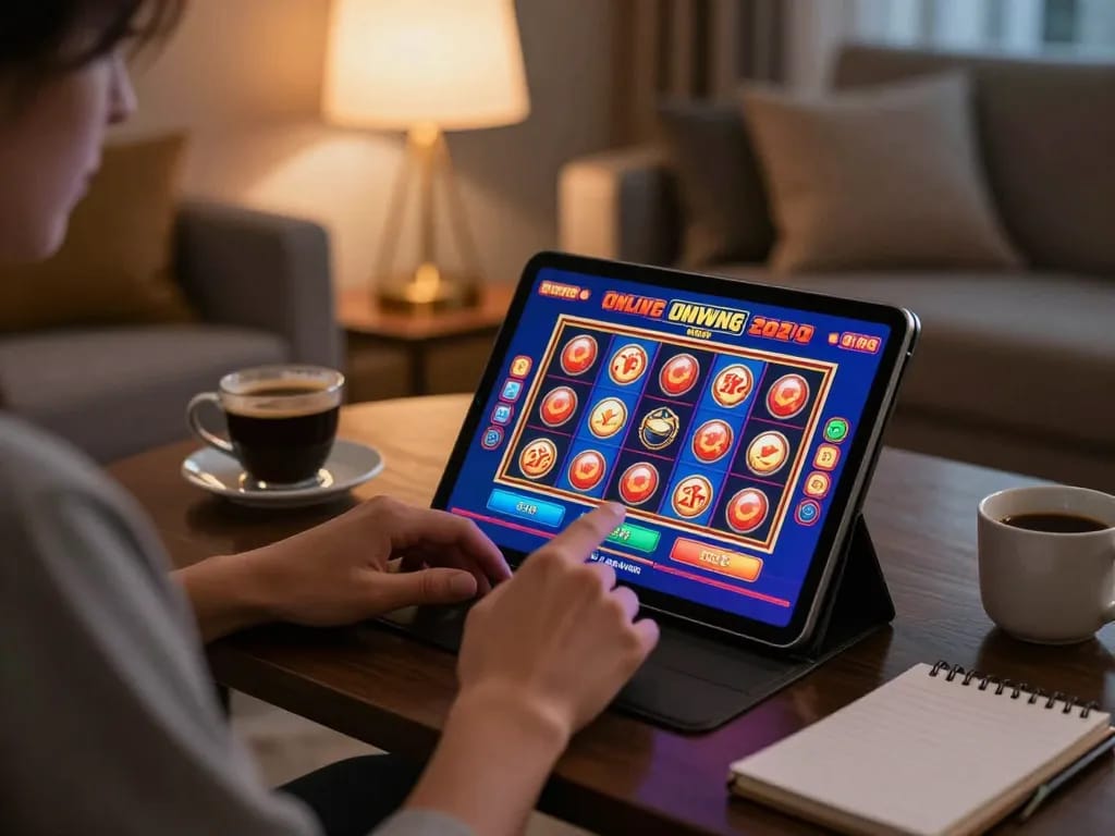 Experience gg88 slot game excitement on a tablet at home with engaging gameplay.