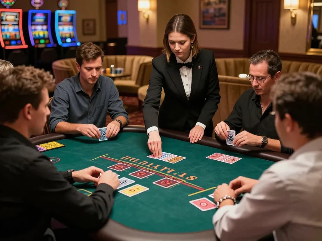 Pemain Ulat123 merencanakan strategi di meja blackjack langsung, meningkatkan pengalaman bermain.
