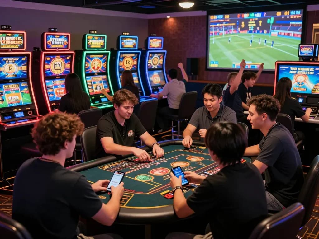 Engaged players enjoying thrilling games on the NK88 link for an exciting online gaming experience.