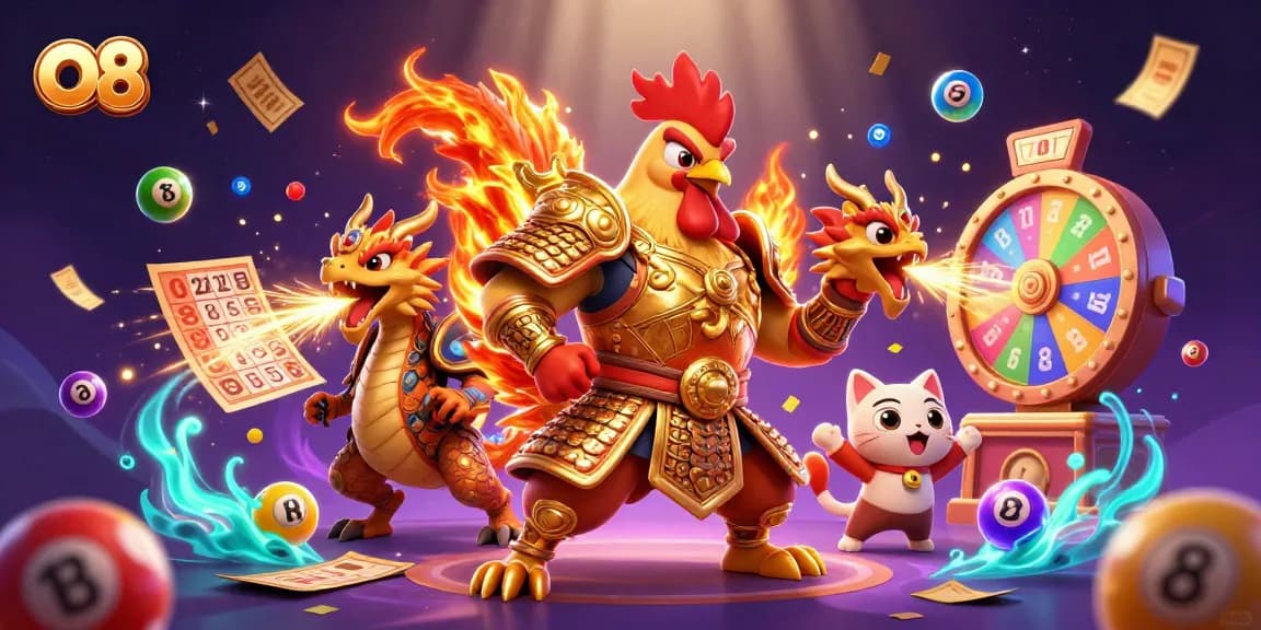 O8 empowers players with exciting bets in a vibrant casino scene featuring unique gambling elements.