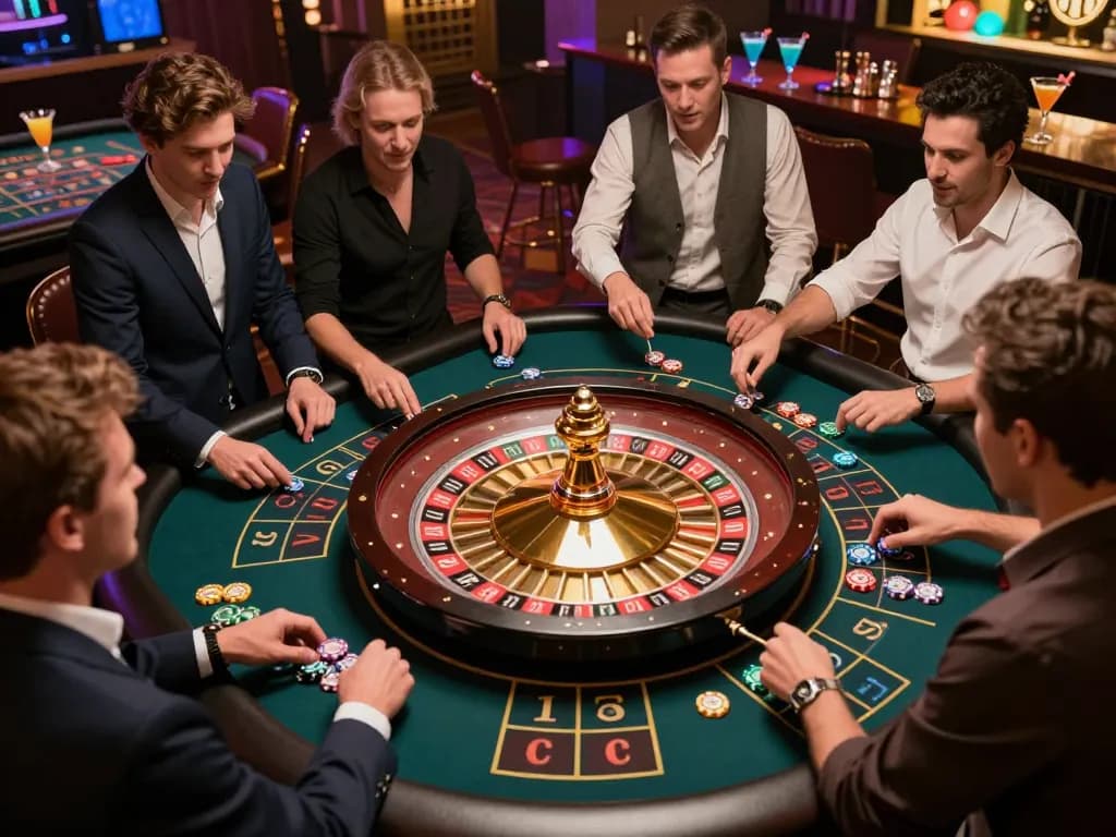 Experience thrilling gameplay at the roulette table while enjoying mega888 apk excitement in a vibrant casino atmosphere.