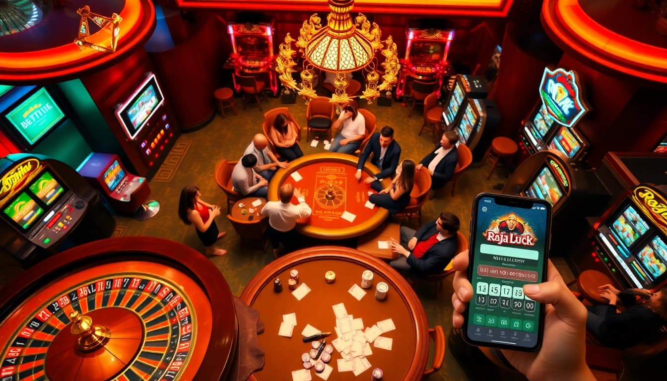 Experience the thrill of raja luck with vibrant gaming and luxurious casino elements.
