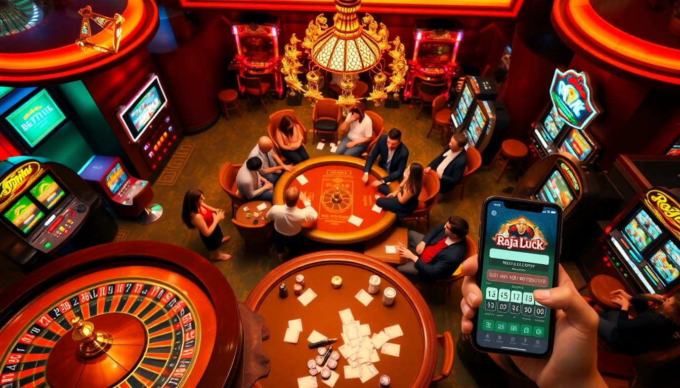Experience the thrill of raja luck with vibrant gaming and luxurious casino elements.