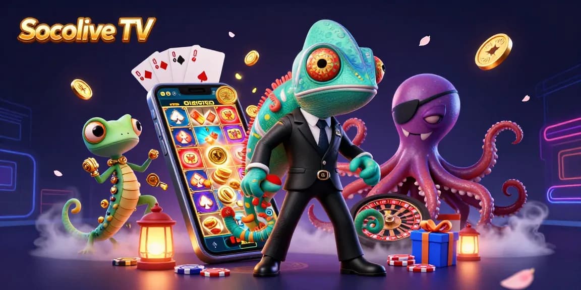 Socolive TV brings the thrill of live betting with vibrant slot games and energetic characters.