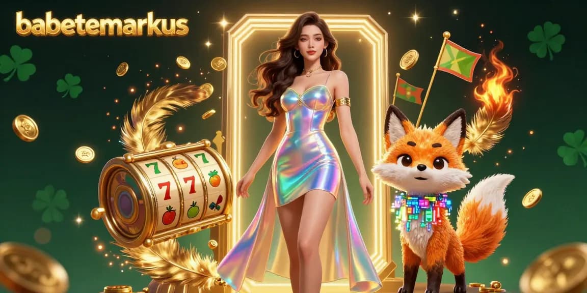Experience gaming strategies with babettemarkus in a vibrant 3D slot scene filled with luck and excitement.