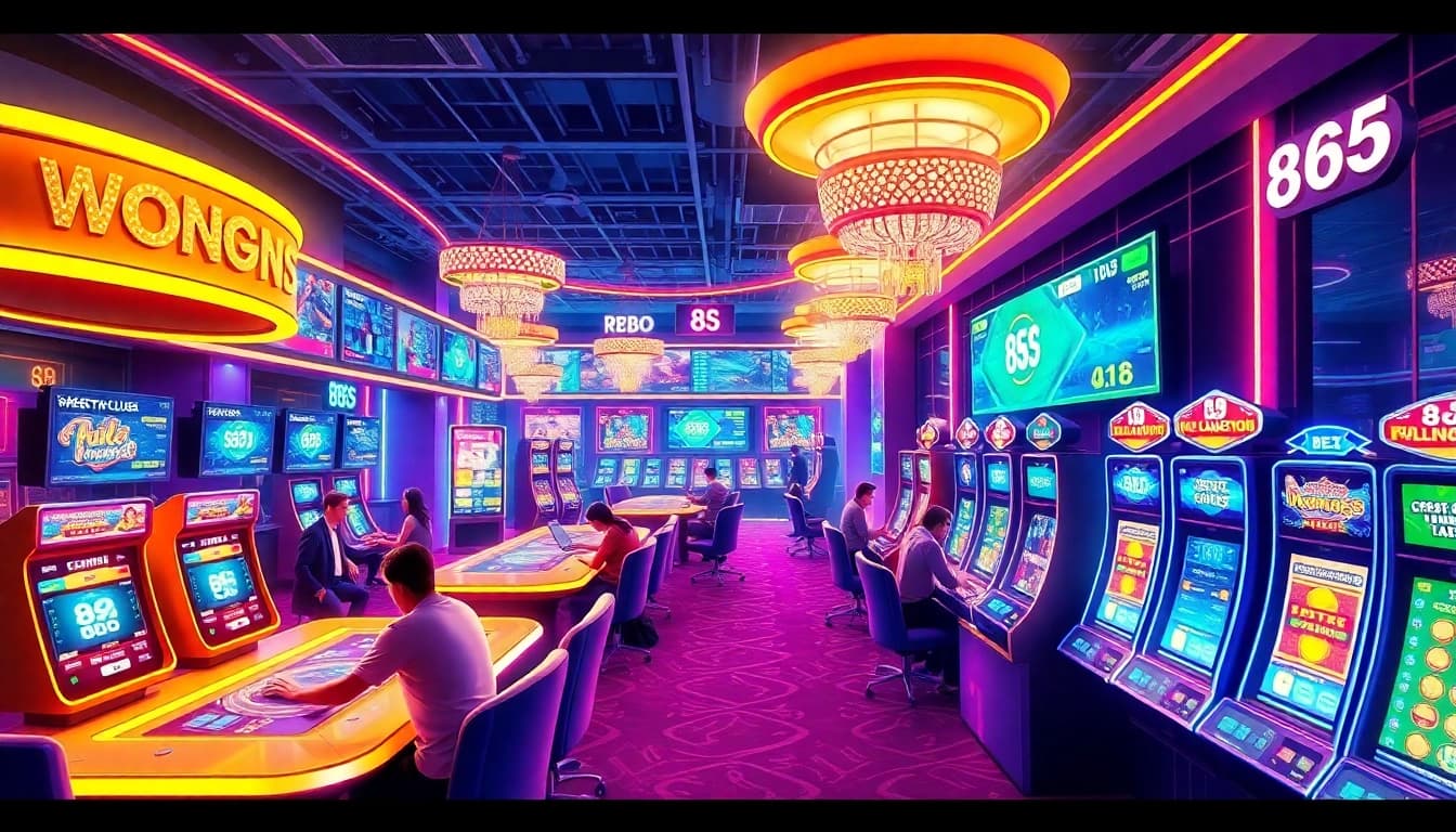 The dynamic online gambling scene at 8S, featuring vibrant casino games and exciting betting options.
