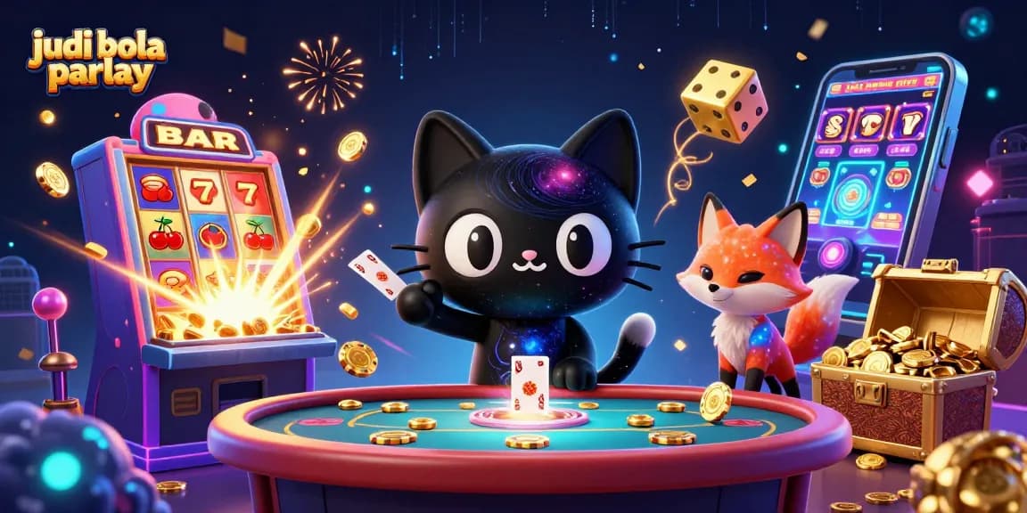 Experience judi bola parlay in this vibrant casino scene with dynamic characters and exciting gameplay elements.