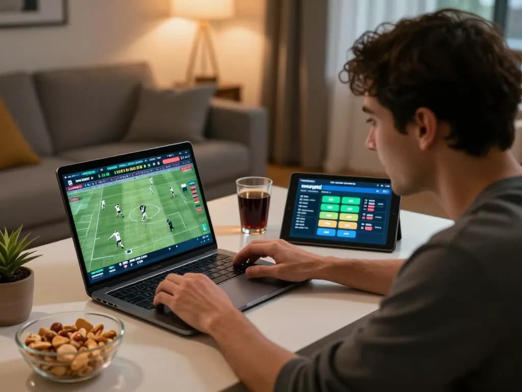 A sports enthusiast places strategic bets on nowgoal for live match updates and data analysis.