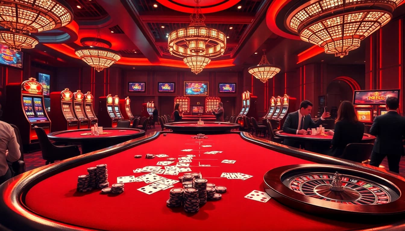 Experience the thrill of MB66 gaming with high-stakes poker and vibrant slot machines.