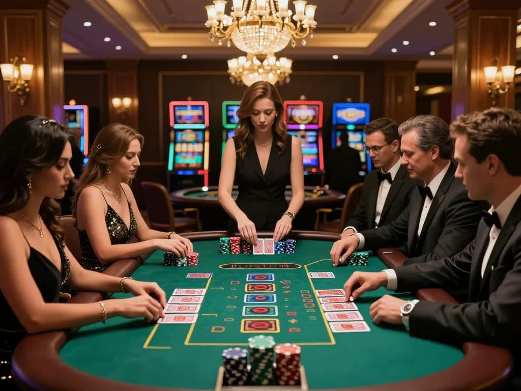 Experience high-stakes blackjack action at LV88SEO's luxurious casino.