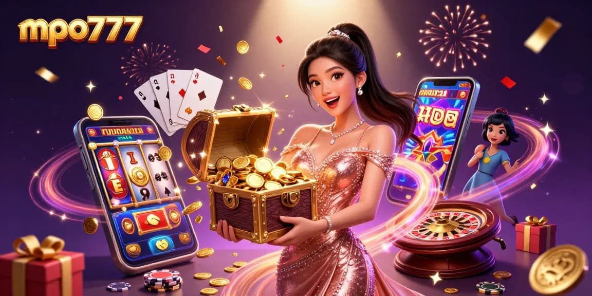 Spin and win with mpo777's vibrant casino adventure featuring thrilling games and treasures.