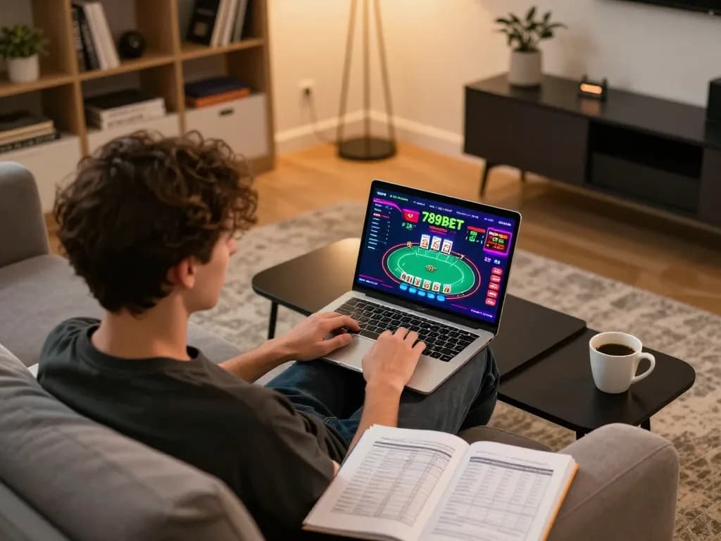 Engage in 789bet vip online poker strategy with a stylish gaming setup.