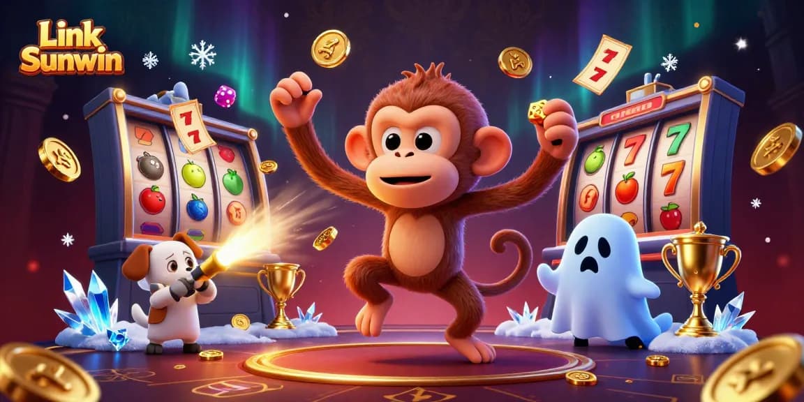 Engage in thrilling gameplay with Link Sunwin at an exciting casino filled with golden treasures.