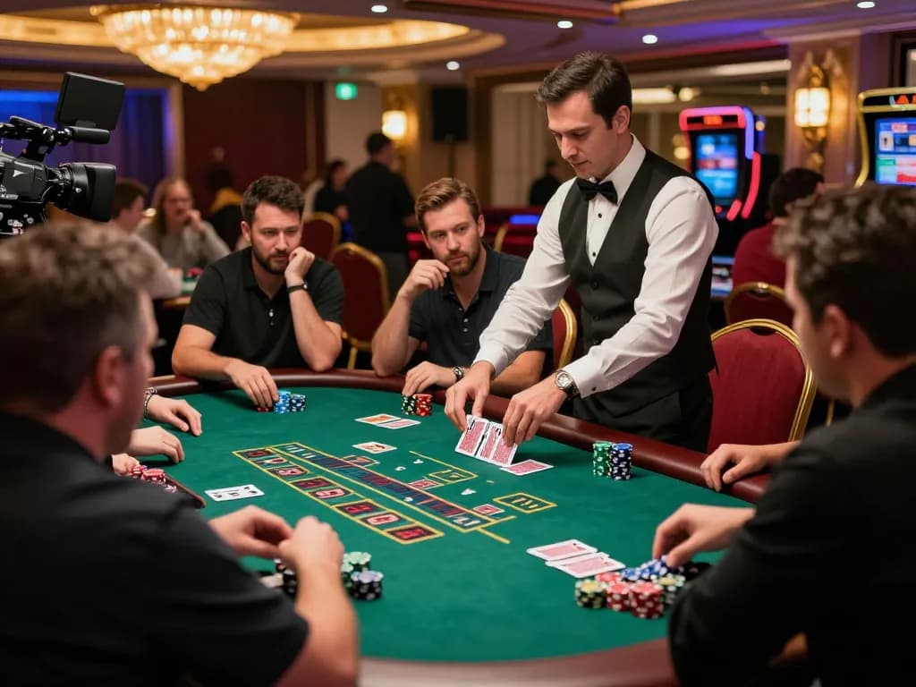 Players engage in strategic blackjack gameplay at SC88 tables, showcasing intense betting moments and excitement