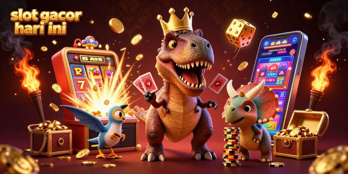 Slot gacor hari ini menghibur pecinta judi dengan T-Rex, pterodactyl, dan triceratops di kasino.