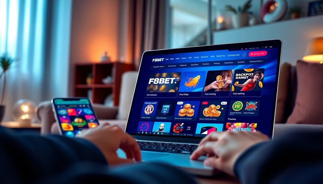 Vibrant online gaming platform interface at https://f8beta2.support/ showcasing games like Baccarat and Keno.