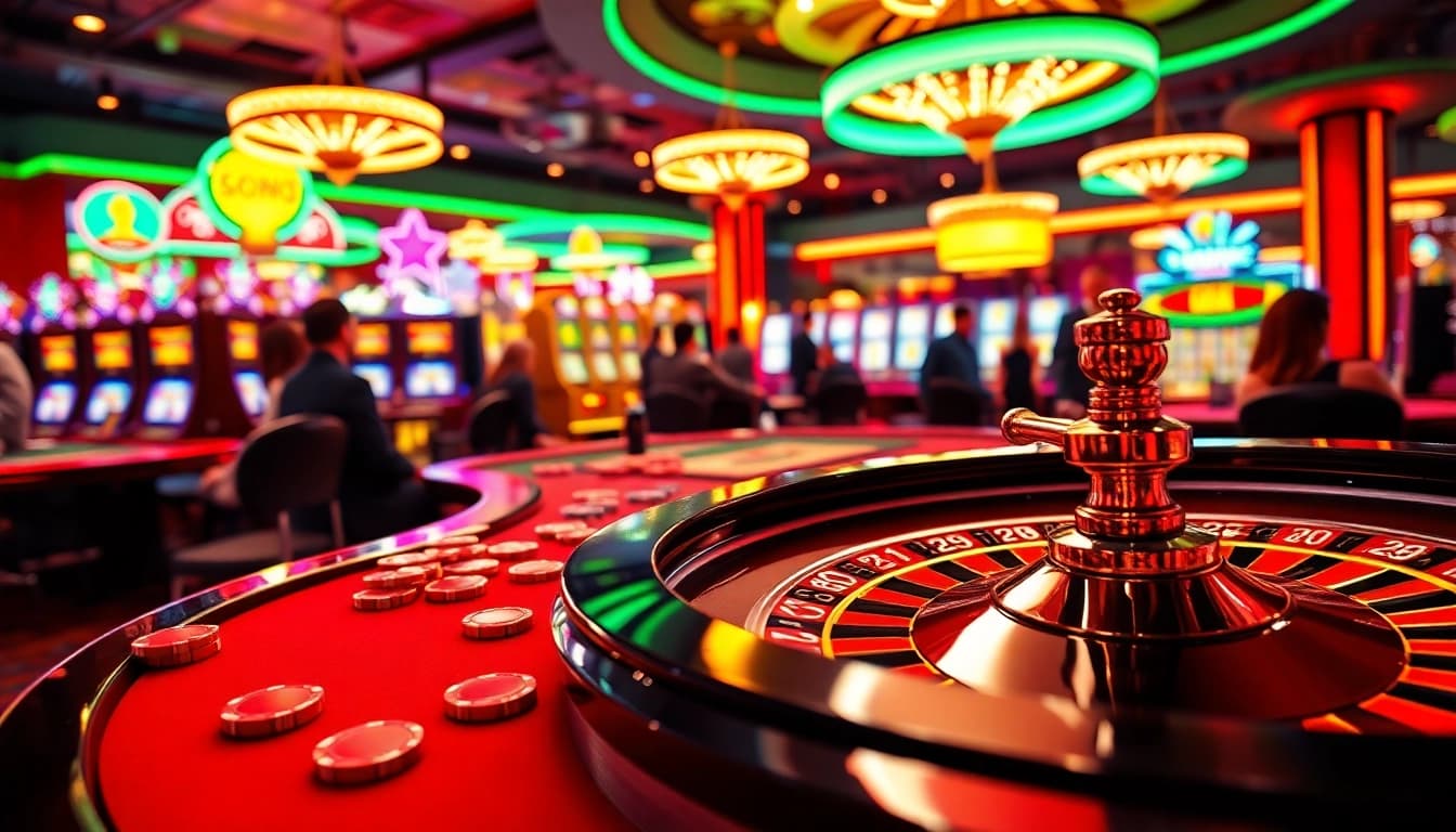 Experience the excitement of the Best Casino Online with vibrant gaming tables and engaging players.
