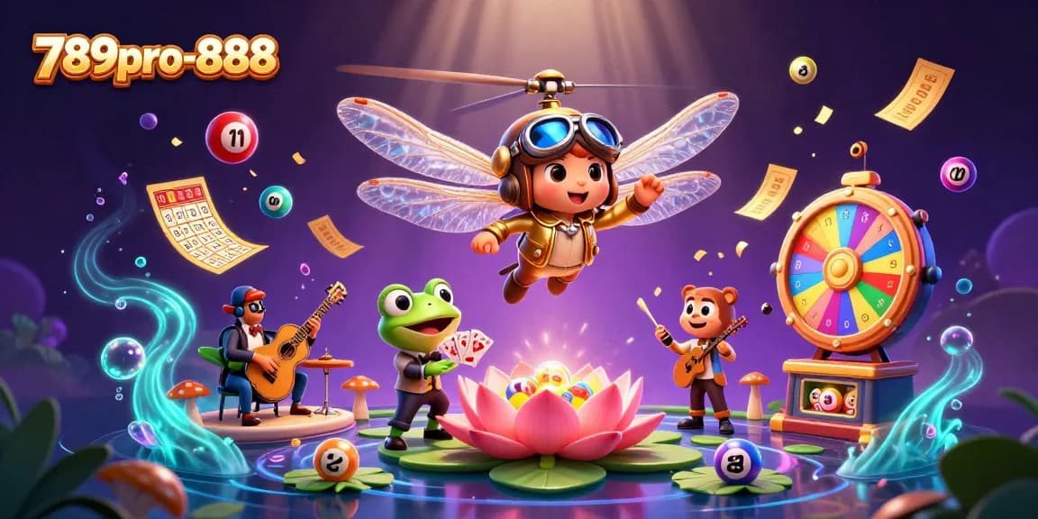 Experience the excitement of 789pro-888 with vibrant casino elements and engaging characters