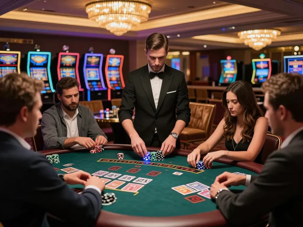 Players enjoying an exciting live blackjack game at king33 casino, showcasing strategic card gameplay.
