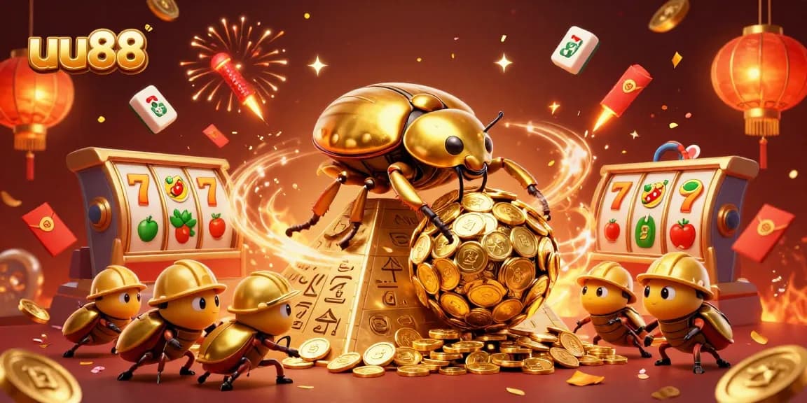 Join the adventure at uu88 with our vibrant casino-themed illustration showcasing excitement and winning potential.