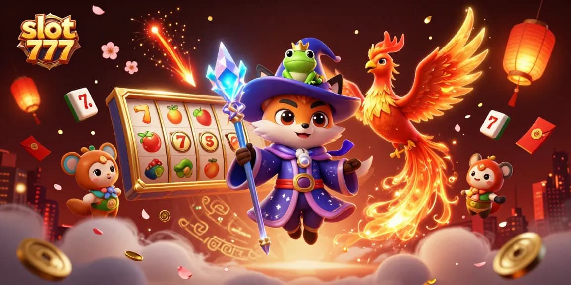 Engage in thrilling slot 777 gameplay with dynamic characters and vibrant casino elements.