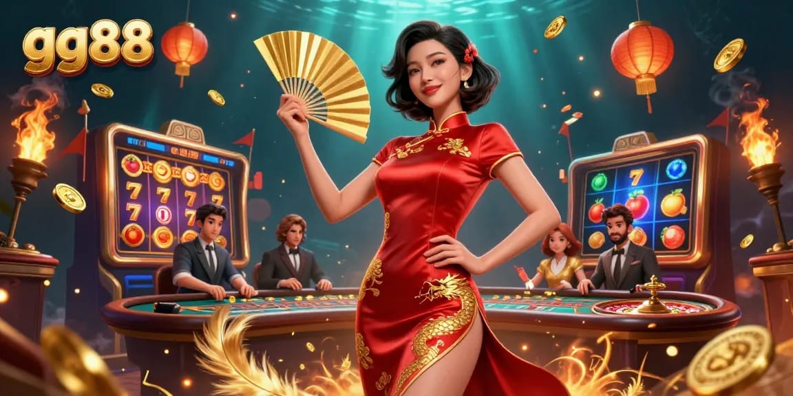 Experience thrilling casino gaming at gg88, with vibrant slot symbols and stunning visuals.