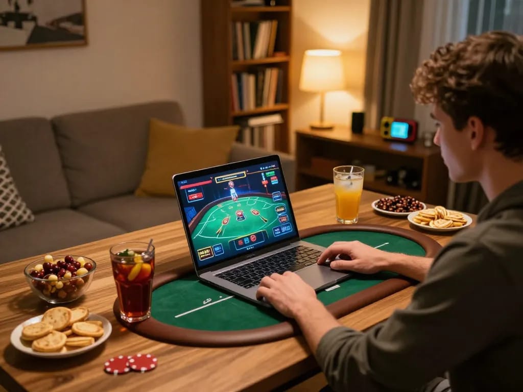 Engaging online poker gameplay experience at home with 32win platform.